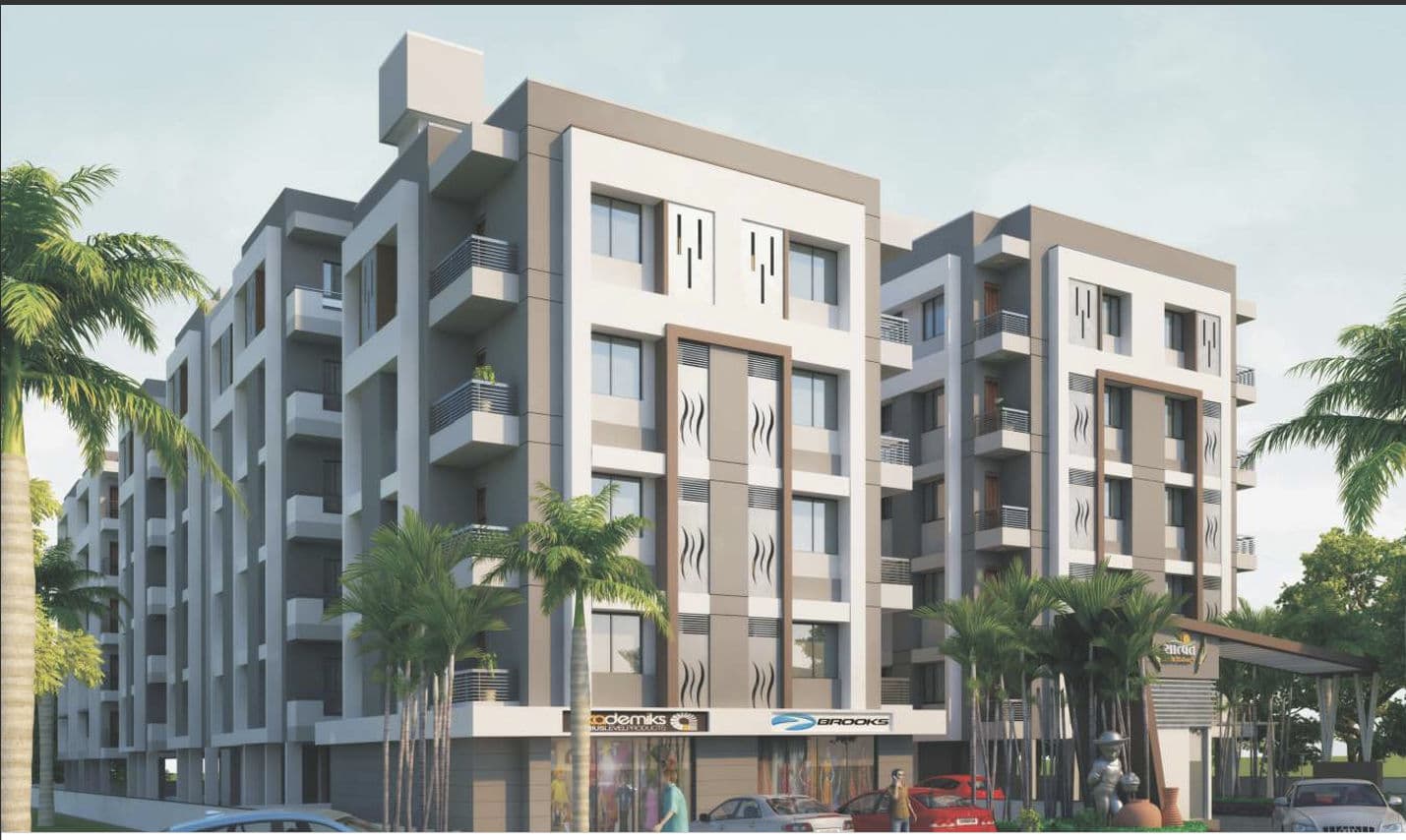 Satvat Residency front building elevation