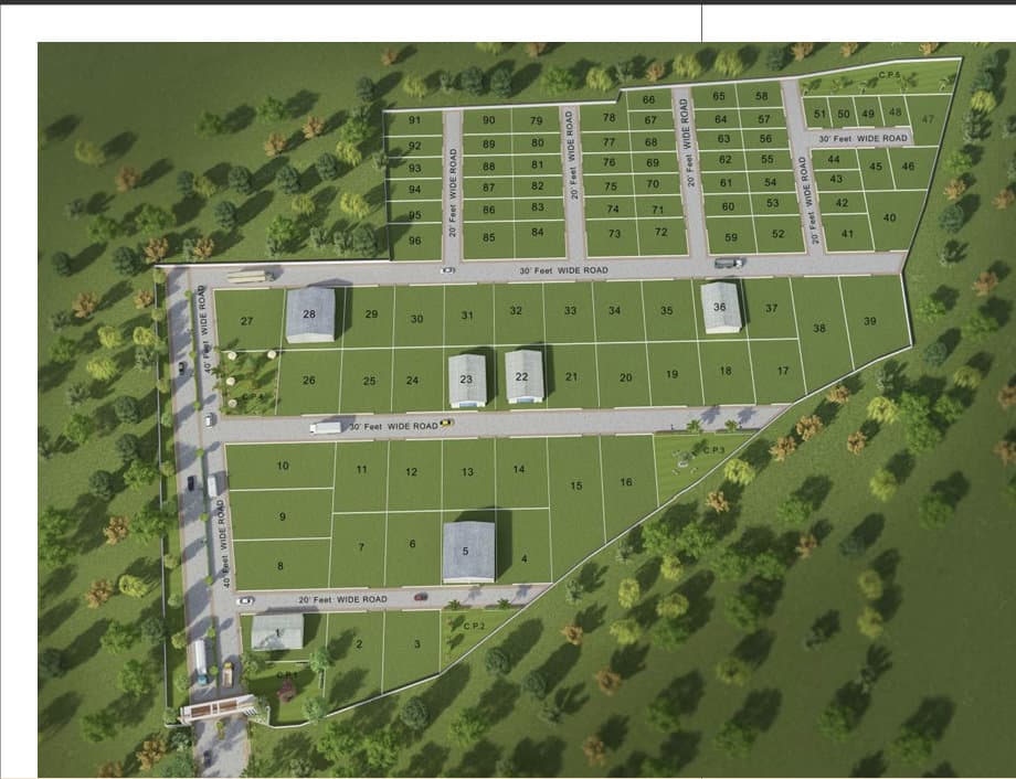 Atlantis Industrial Park aerial site layout
