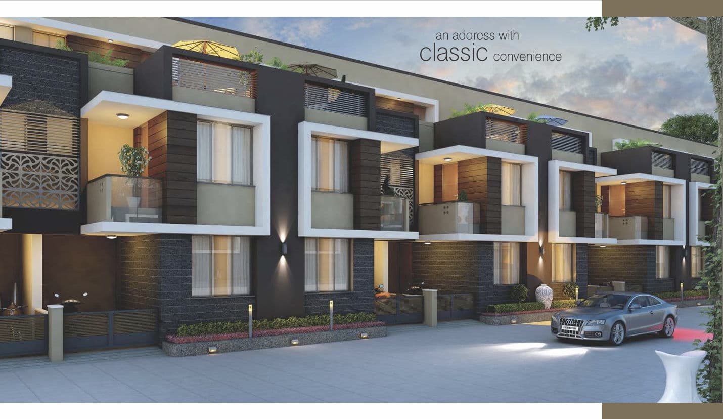 Shaligram Homes villa row elevation