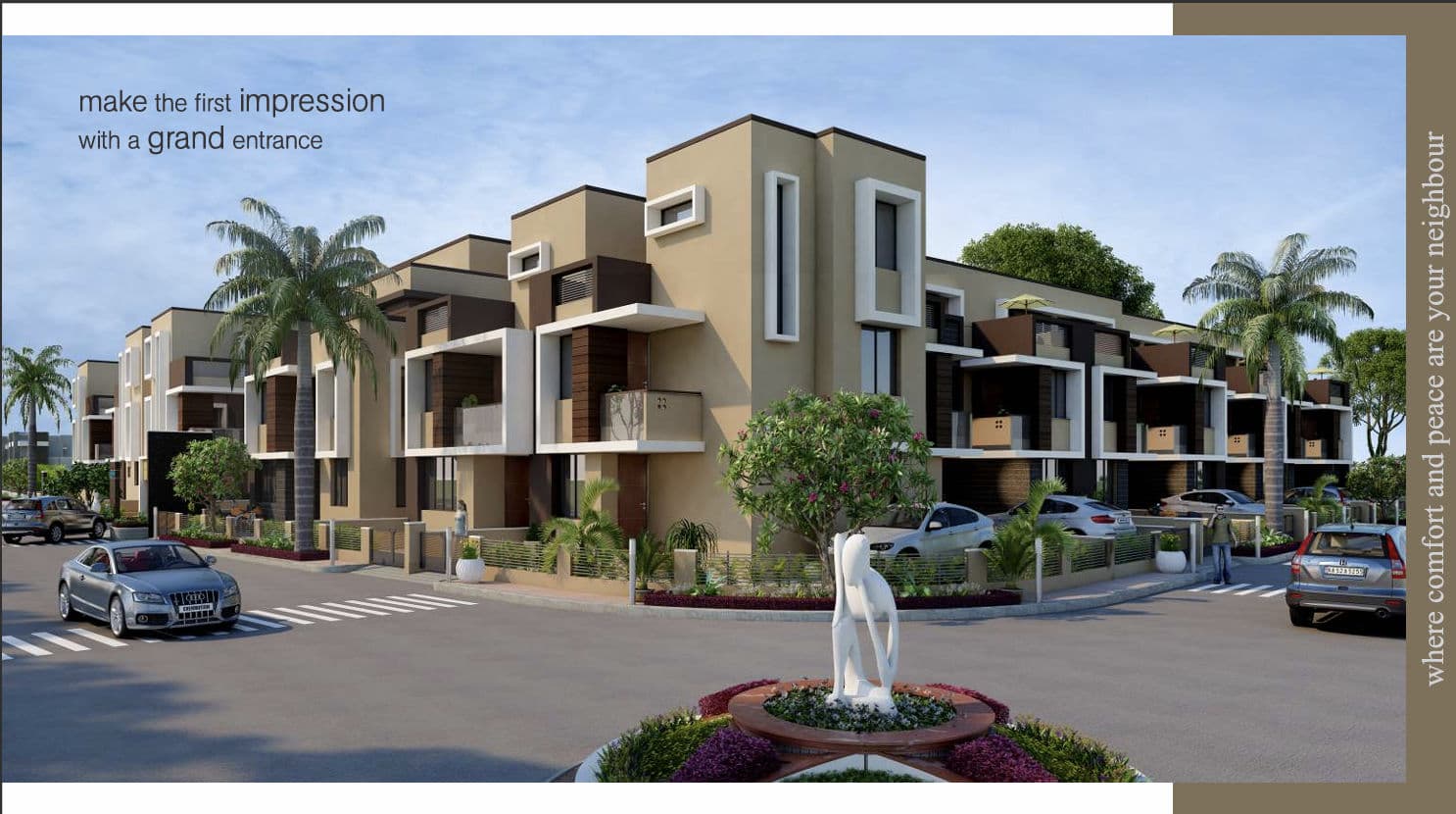 Shaligram Homes street view of villas
