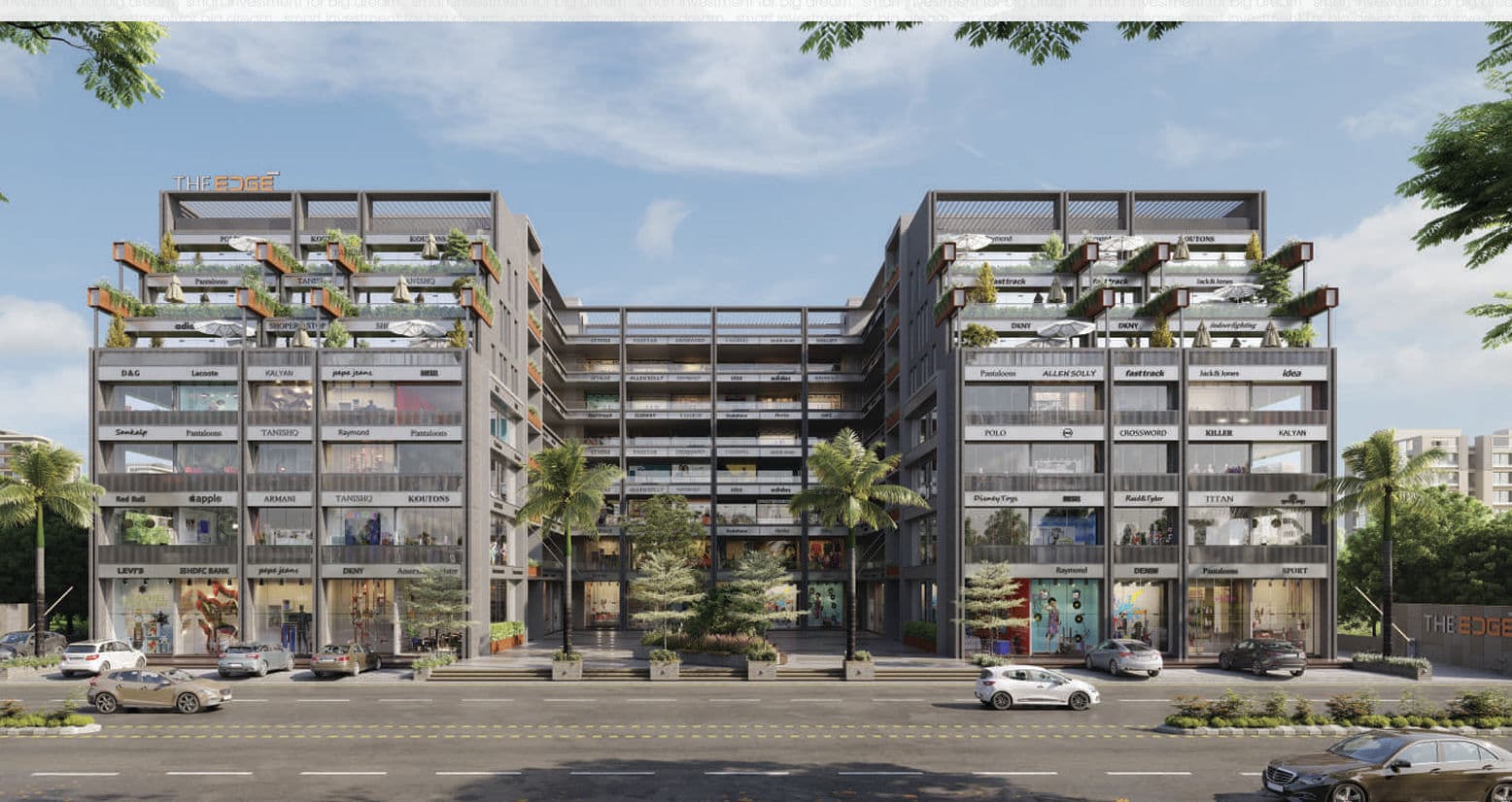 The Edge street-level daytime elevation